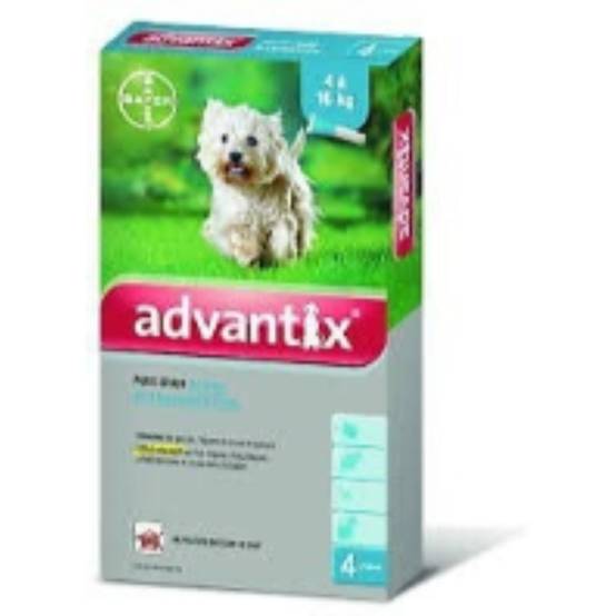 BAYER Advantix Pipettes Antiparasitaires Chien 4-10kg 4 Pipettes