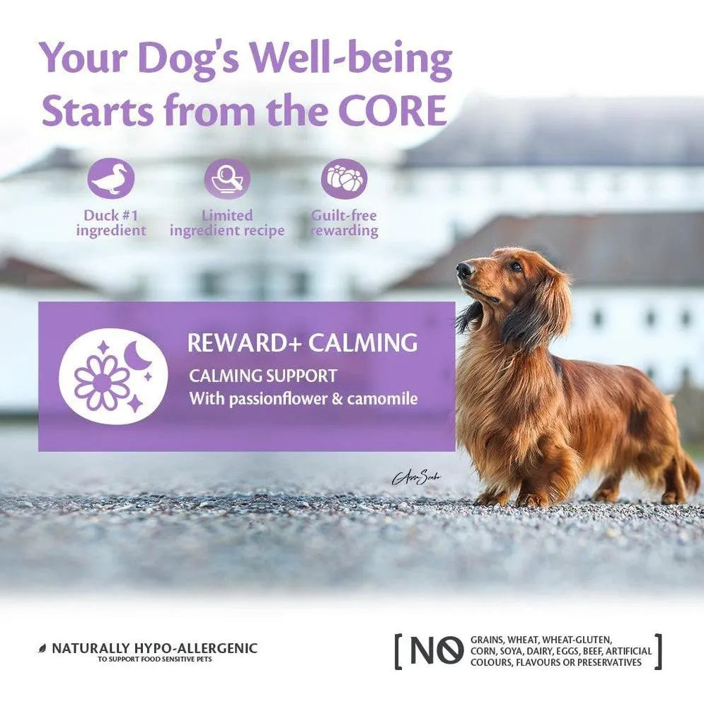 WELLNESS CORE Reward+ Treats Canard Calmant pour Chien Sans Céréales 170g