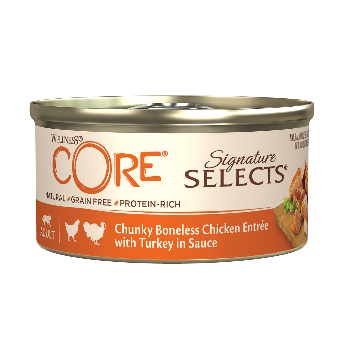 WELLNESS CORE Signature Selects Chat Morceaux Poulet et Dinde en Sauce 79g