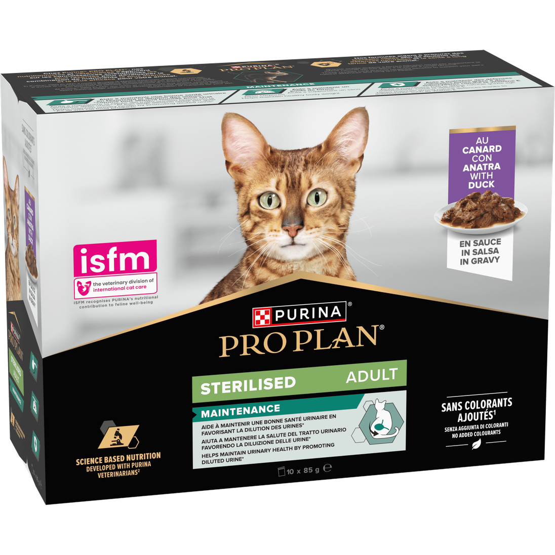 PURINA PRO PLAN Sterilised Adult 1+ Savoury Duo au Canard et Foie 10x85g