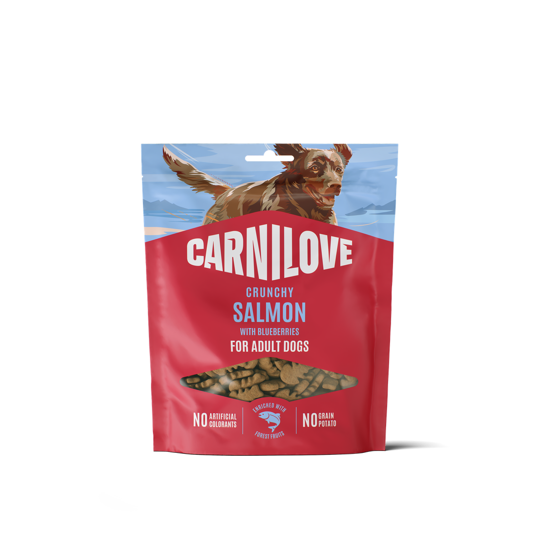 Carnilove Crunchy Snack friandises croustillantes pour chien saumon et myrtilles 200 g