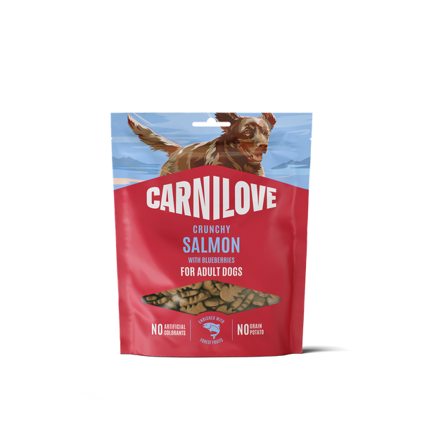 CARNILOVE Crunchy Snack Adult Friandises Croquantes Chien Saumon & Myrtilles 200 g
