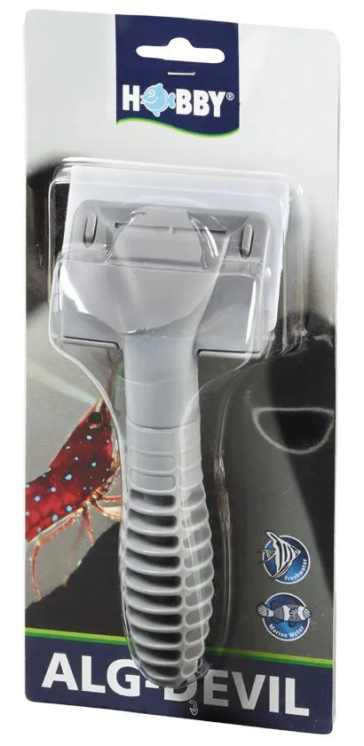 HOBBY-DOSHE AQUARISTIK Alg-Devil Raclette Nettoyeur Vitres Aquarium 11 Lames Flexibles