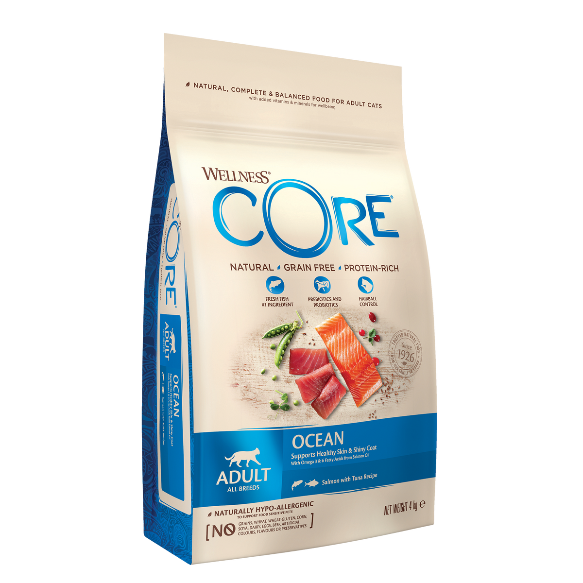 WELLNESS CORE Adult Ocean Croquettes Chat Saumon Thon 4kg
