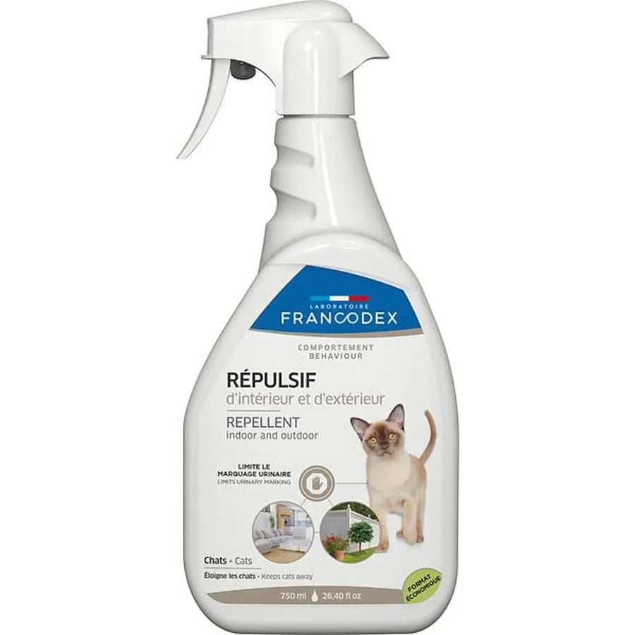 FRANCODEX Répulsif Intérieur & Extérieur Chat 750ml
