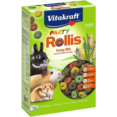 VITAKRAFT Rollis Party Anneaux Croustillants Multicolores pour Rongeurs 7x500g