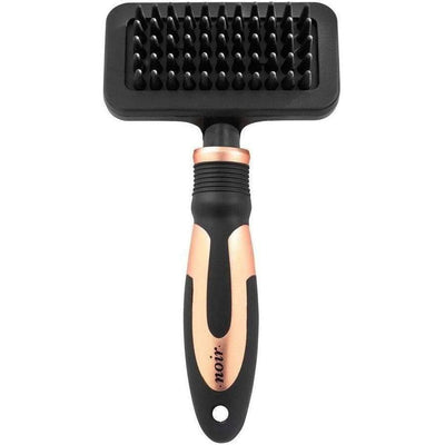 ZOOMALIN Brosse de Massage Noire Medium pour Chat et Chien Poils Courts à Moyens