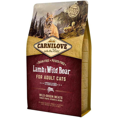 CARNILOVE Adulte Stérilisé Agneau & Sanglier Sauvage 12kg