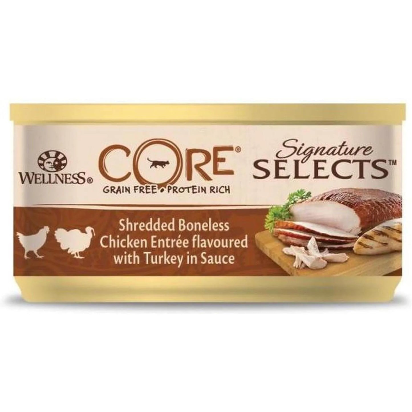 WELLNESS CORE Signature Selects Nourriture humide pour chat Poulet et Dinde 79g