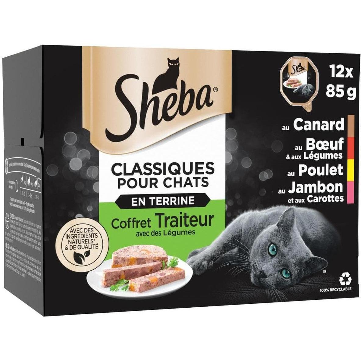 SHEBA Terrine Océan Thon et Fruits de Mer 12x85g