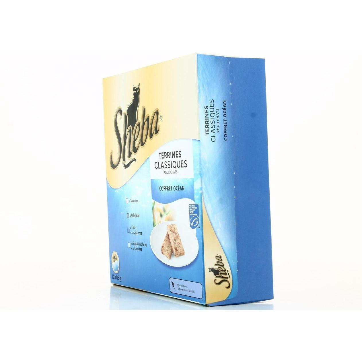 SHEBA Terrine Océan Thon et Fruits de Mer 12x85g