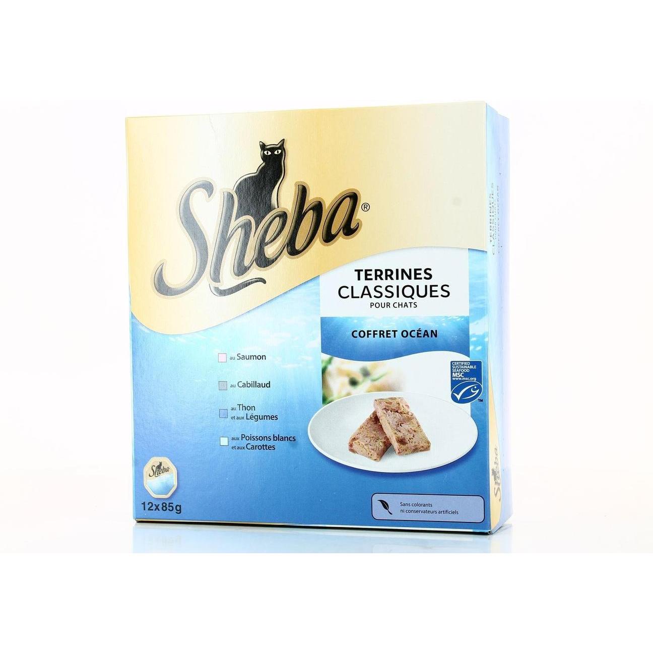 SHEBA Terrine Océan Thon et Fruits de Mer 12x85g