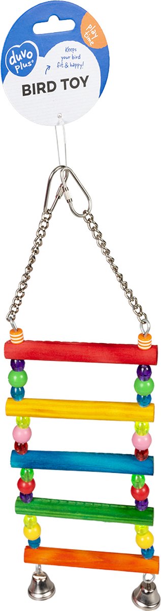 GRIZO Echelle perles 40cm Jouet pour Oiseaux en Bois Coloré