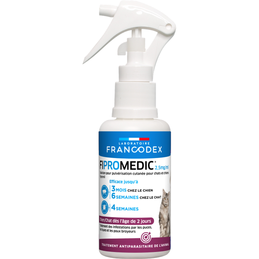 ZOOMALIN FIPROMEDIC 2,5 mg/ml Solution pour pulvérisation cutanée chien & chat 100ml