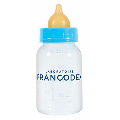 FRANCODEX Biberon Chiot et Chaton 120ml + 2 Tétines