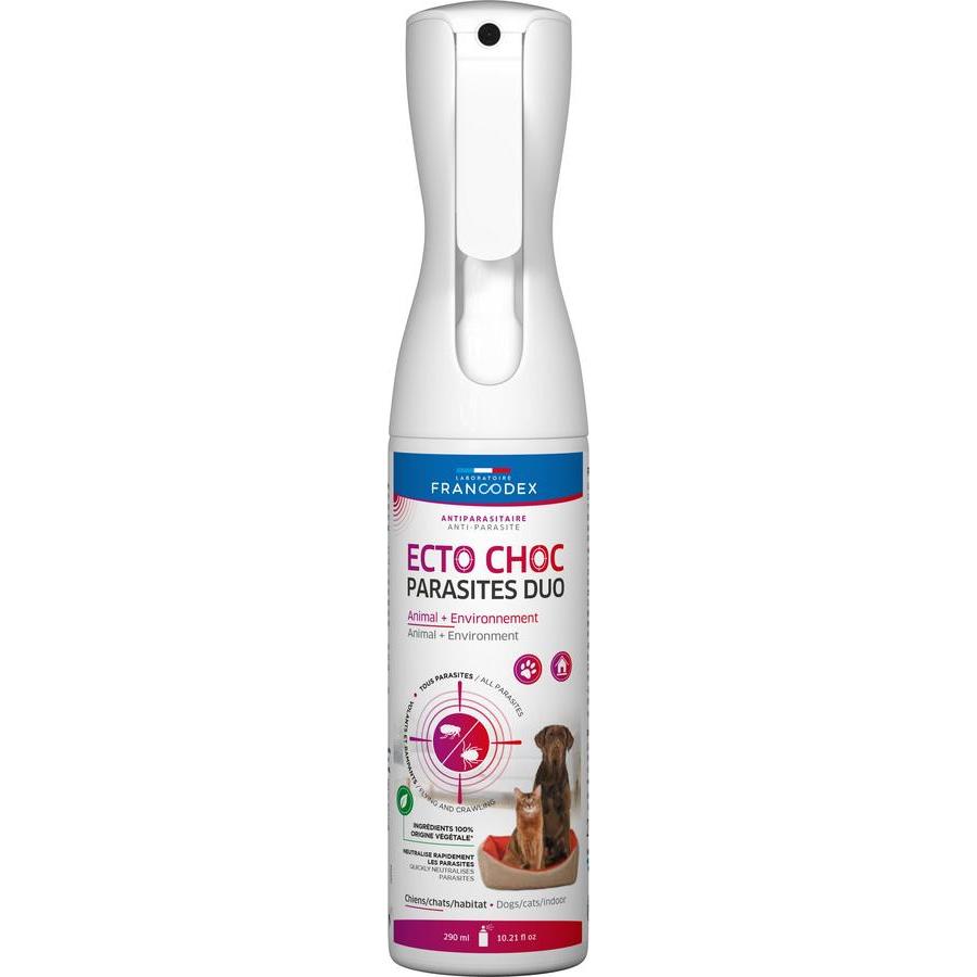 FRANCODEX Brumisateur 2 en 1 Chien Chat & Habitat 290ml