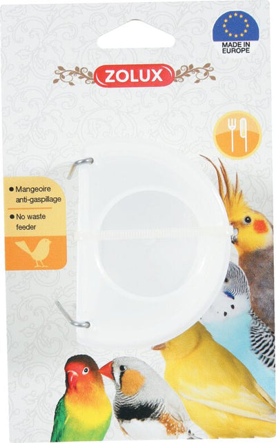 ZOOMALIN 12x Mangeoire pour Oiseaux Blanc Lot de 12 Mangeoires en Plastique