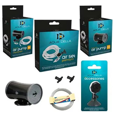 LAROY AIR PUMP 200 Pompe à air pour aquarium et bassin 13x7.5x8.5 cm Noir Débit 200 L/min