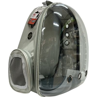 MON AMI LUKI Sac à Dos de Transport Transparent Gris 41x33x25cm