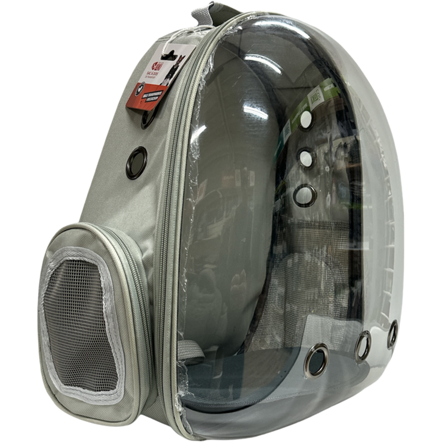 MON AMI LUKI Valise de Transport Basique Plastique Gris pour Chien et Chat 52x35x30cm
