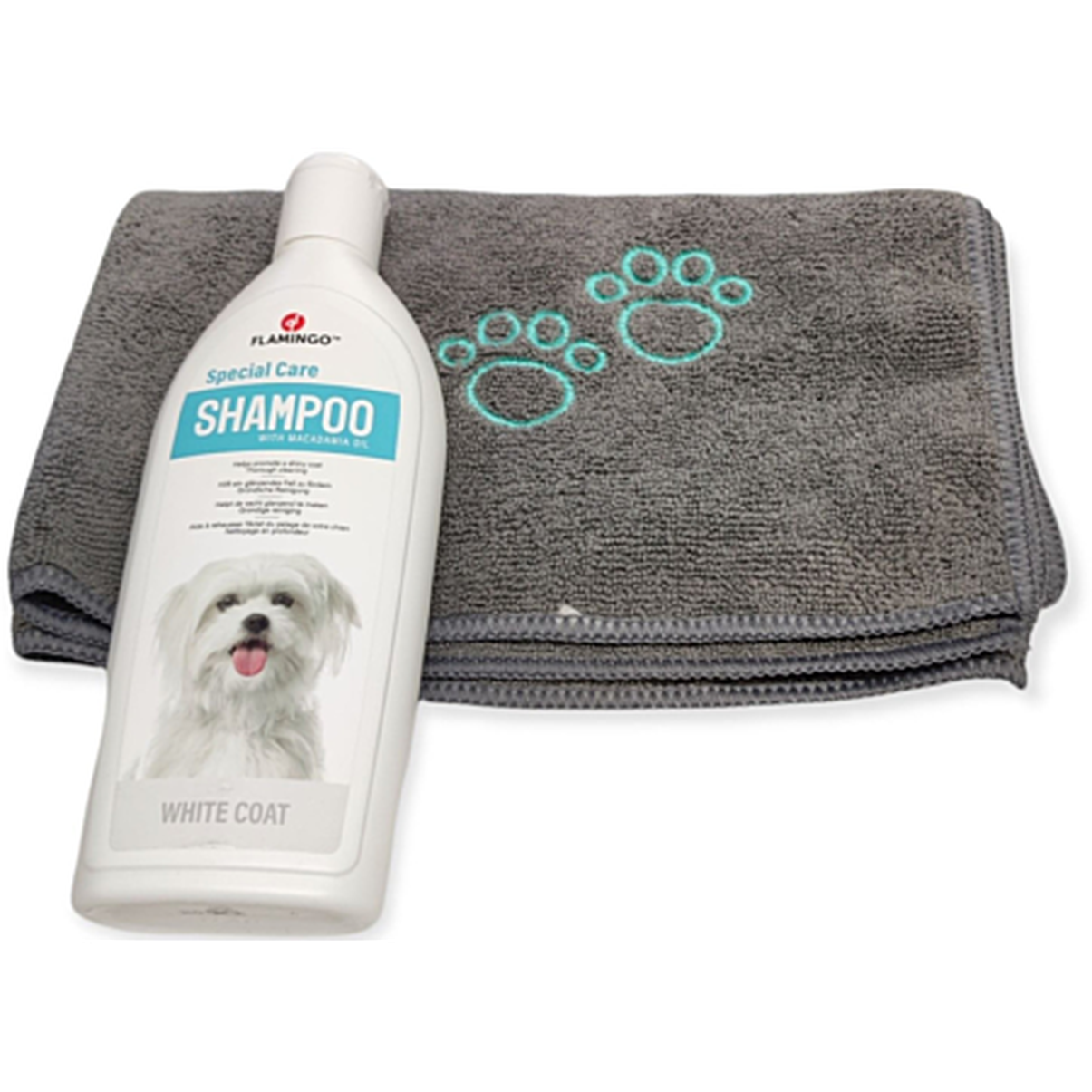 ZOOMALIN Shampoing 2 en 1 chien spécial poil blanc 300ml