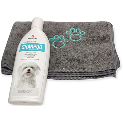 ZOOMALIN Shampoing 2 en 1 chien spécial poil blanc 300ml