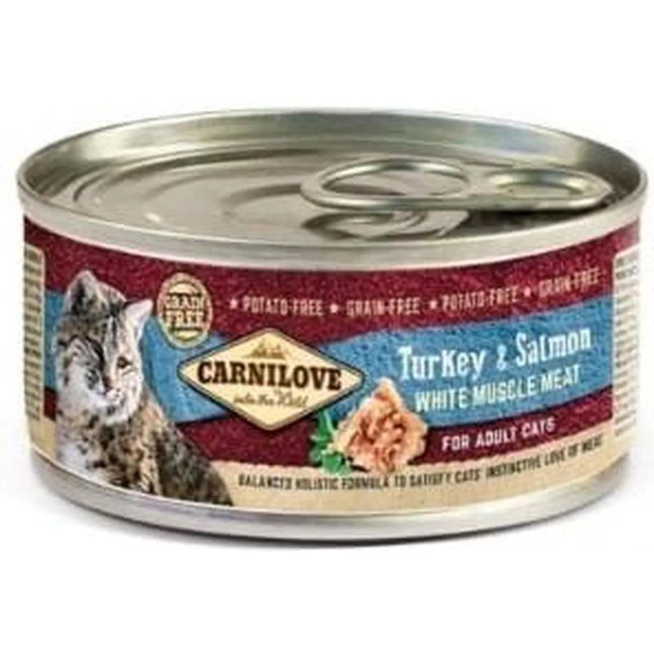 CARNILOVE CARNICAT Pâtée pour Chat Adulte Dinde & Saumon 100g