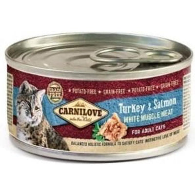 CARNILOVE CARNICAT Pâtée pour Chat Adulte Dinde & Saumon 100g