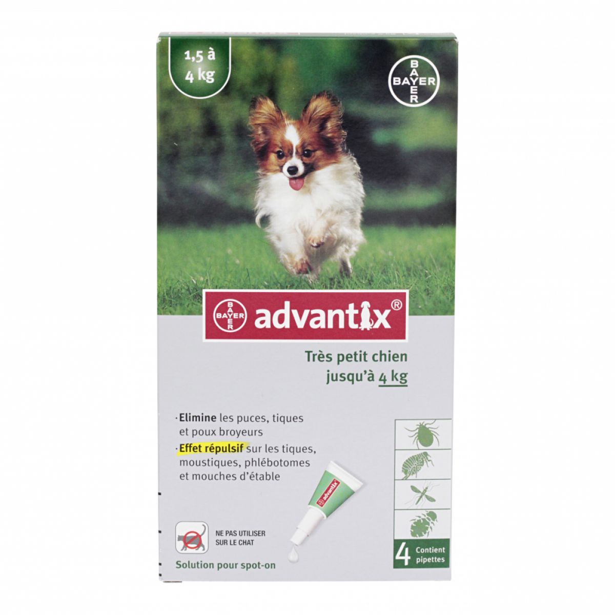 BAYER Advantix Pipettes Antiparasitaires Chien 25-40 kg 4x4 ml