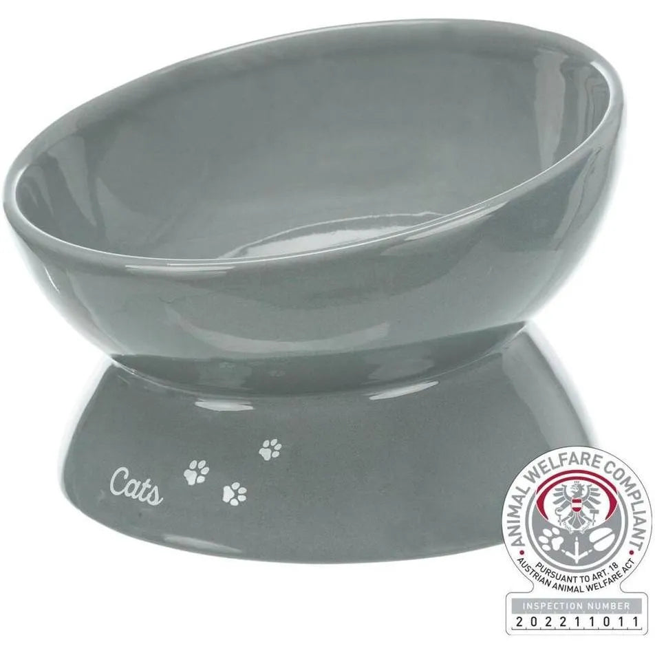 TRIXIE Gamelle XXL augmentée en céramique gris 0,35 l Ø 17 cm