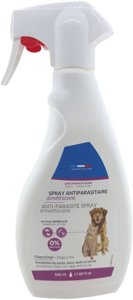 FRANCODEX Spray Antiparasitaire Répulsif Habitat Chiens et Chats 500ml