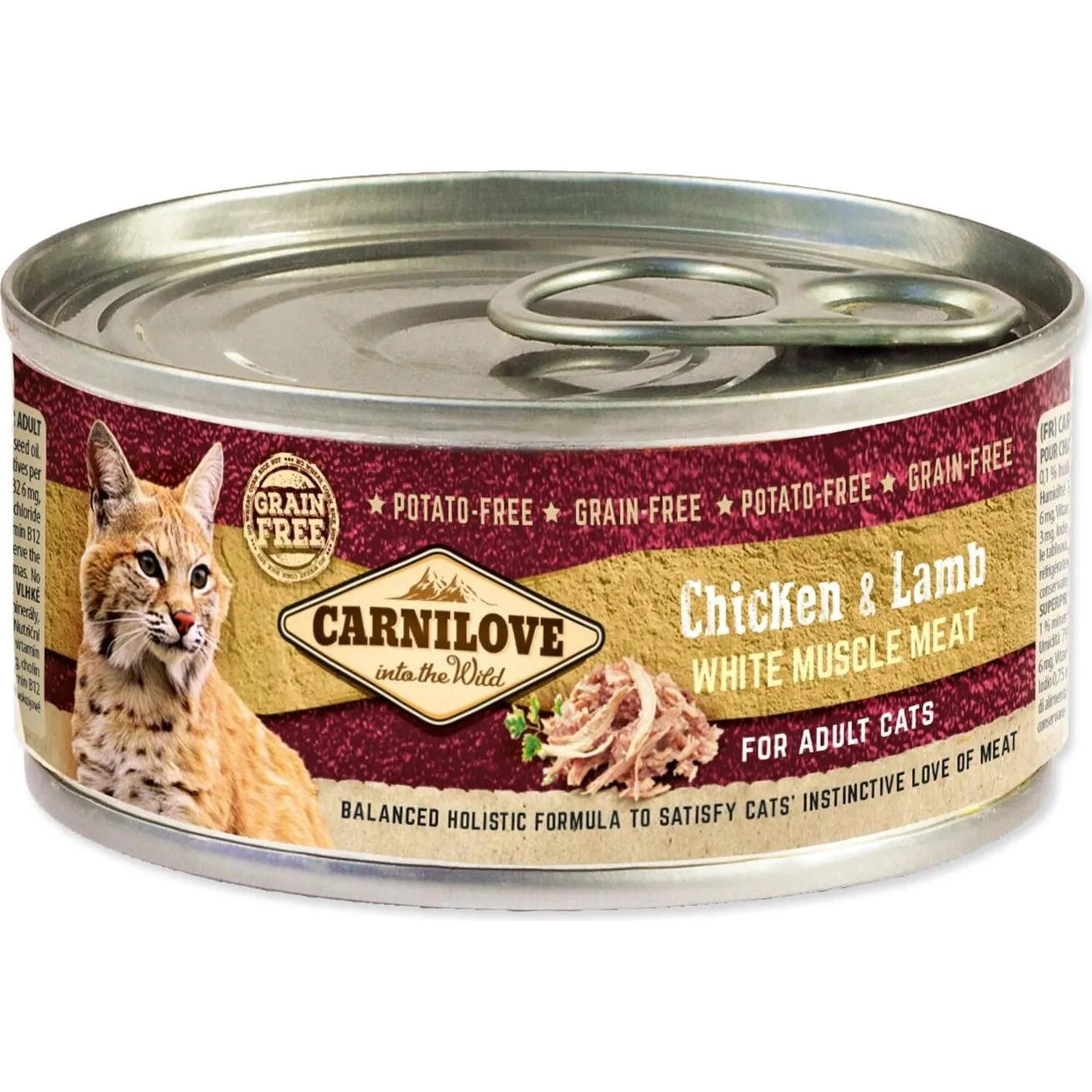 CARNILOVE Pâtée pour Chat Adulte Poulet Agneau 100g