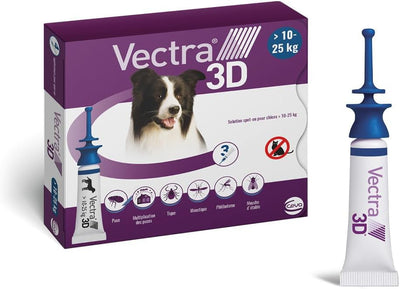 VECTRA 3D Solution Spot-on pour Chiens 10–25 kg 3 pipettes
