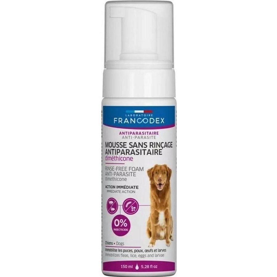 FRANCODEX Mousse Sans Rinçage au Diméthicone Chien 150ml