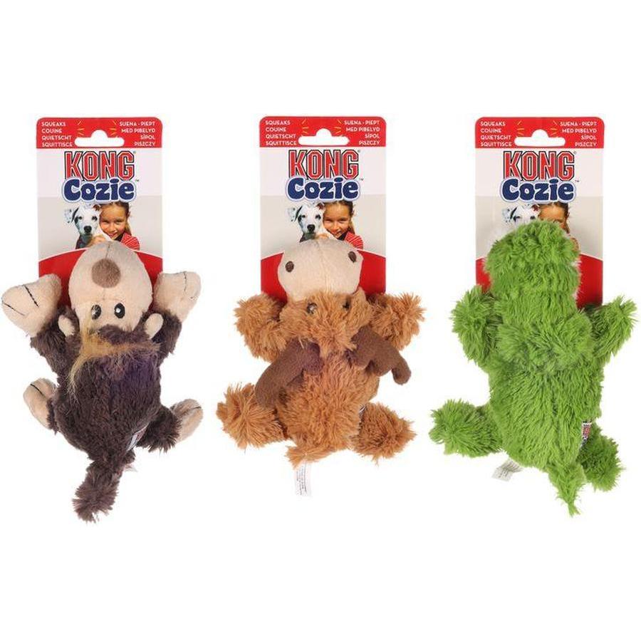 KONG Cozie Naturals Jouet en peluche pour chien moyen Coloris assortis