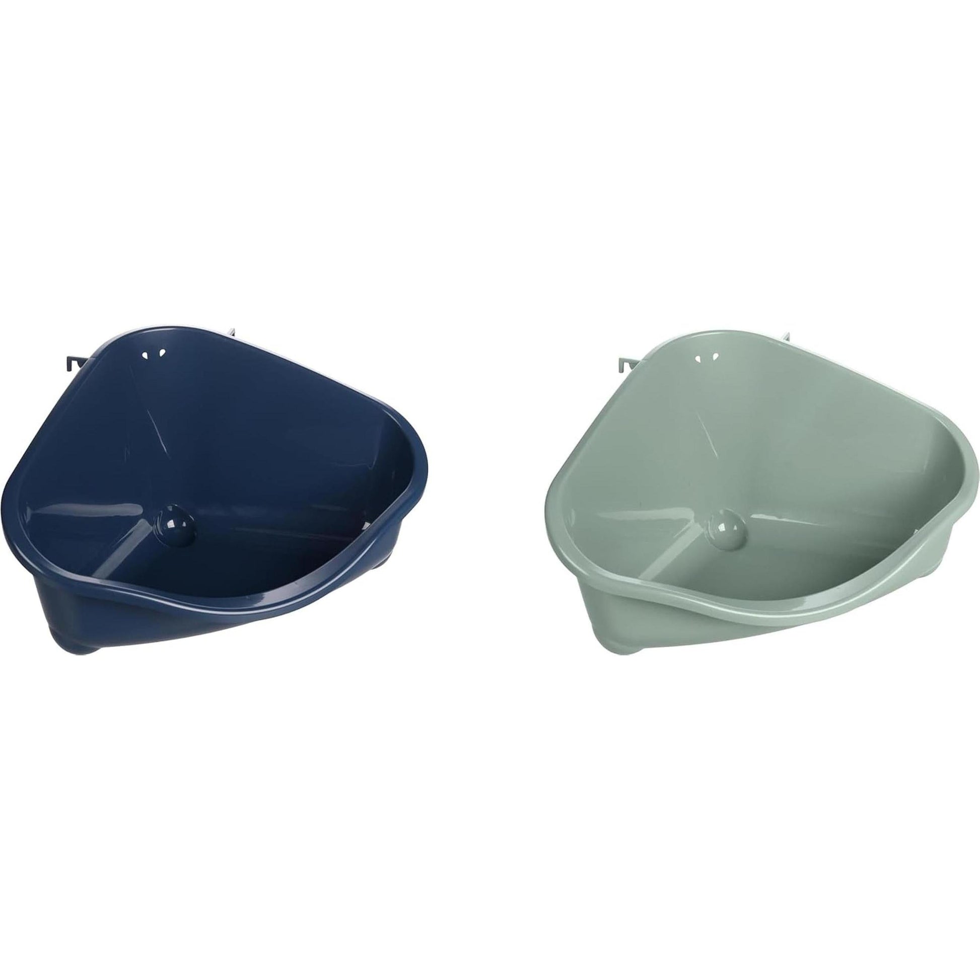 FLAMINGO Litière d'angle pour rongeurs Modèle Kapi Bleu M 35,5x24,5x18,5cm