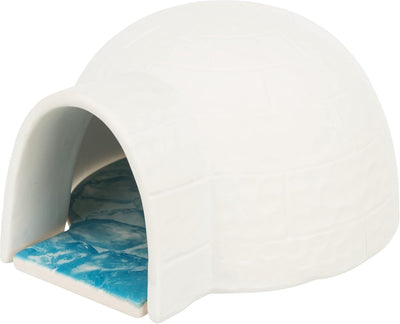 TRIXIE Igloo avec Plateau Rafraîchissant pour Hamster et Souris Céramique Blanc 13x9x15cm