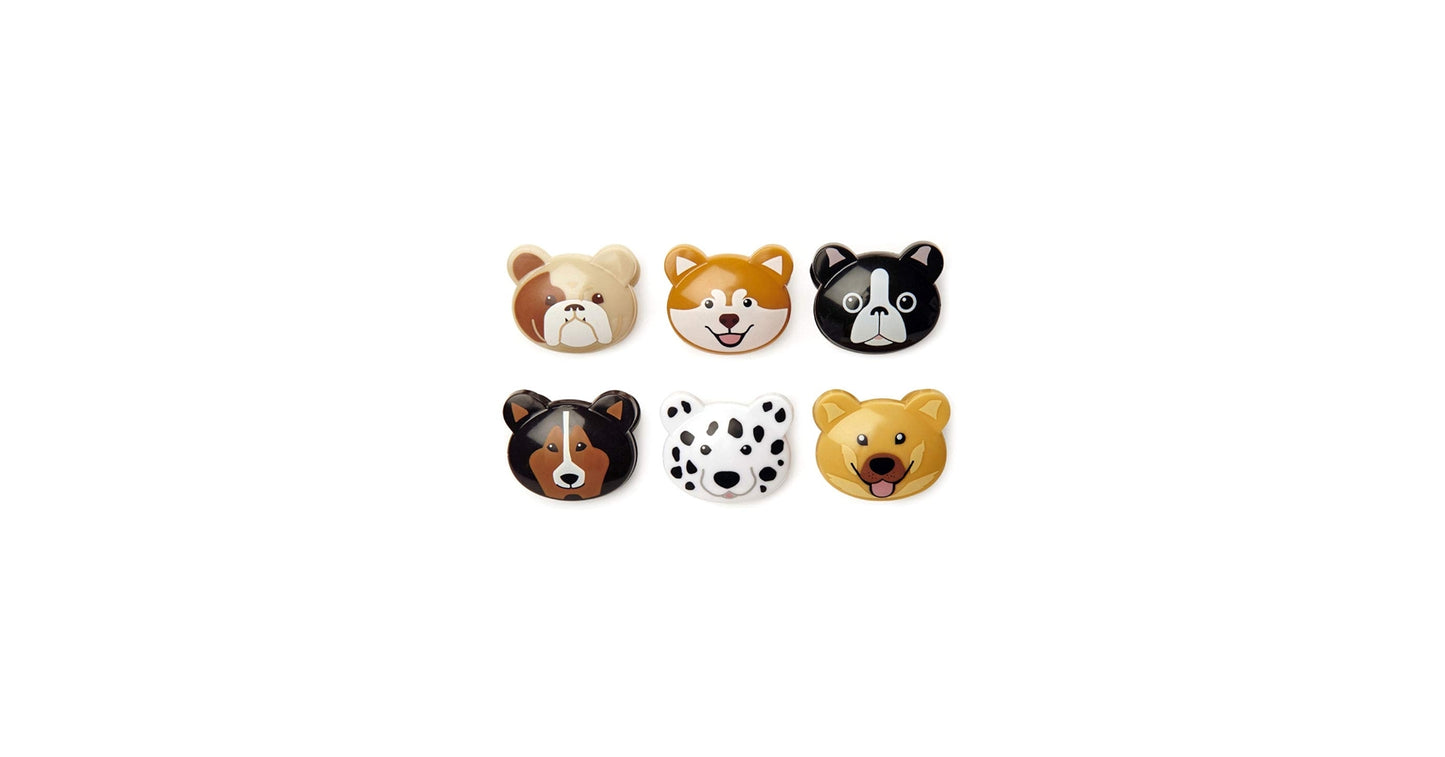 KIKKERLAND Doggie Bag Clips Set de 6 pinces à sachets chiens saucisses