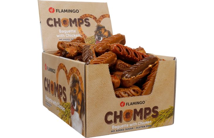 FLAMINGO Baguette avec Poulet Sans Gluten Friandise pour Chiens et Chats 100g