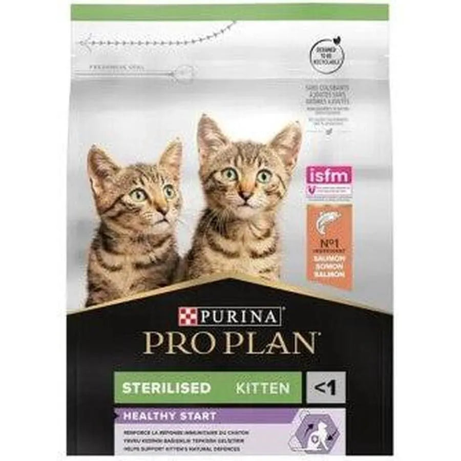 PRO PLAN STERILISED KITTEN HEALTHY START Riche en Saumon de Haute Qualité 1,5kg