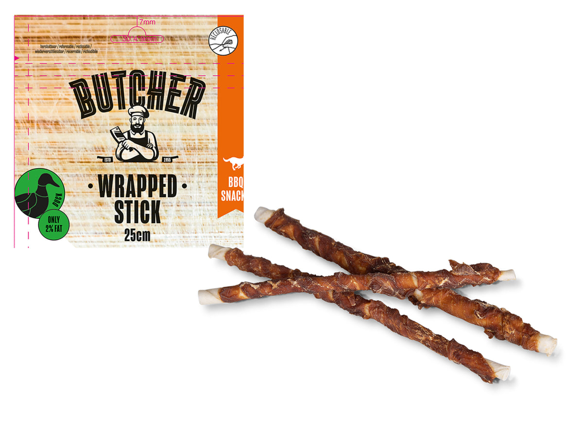VADIGRAN Butcher BBQ, stick enrobé de canard 25 cm, 128 g