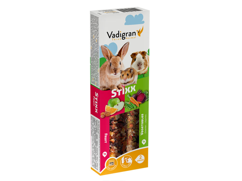 VADIGRAN Stixx fruits et légumes pour rongeurs 90 g