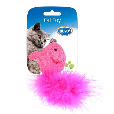 Assortiment De Souris Laine 10x6x4cm bleu/rose