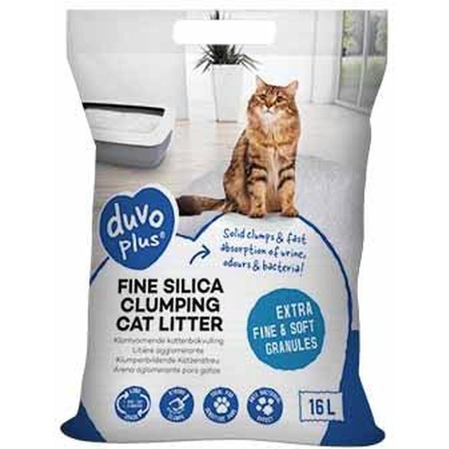 LAROY Premium Silica Fine Litière Agglomérante Blanc 16L