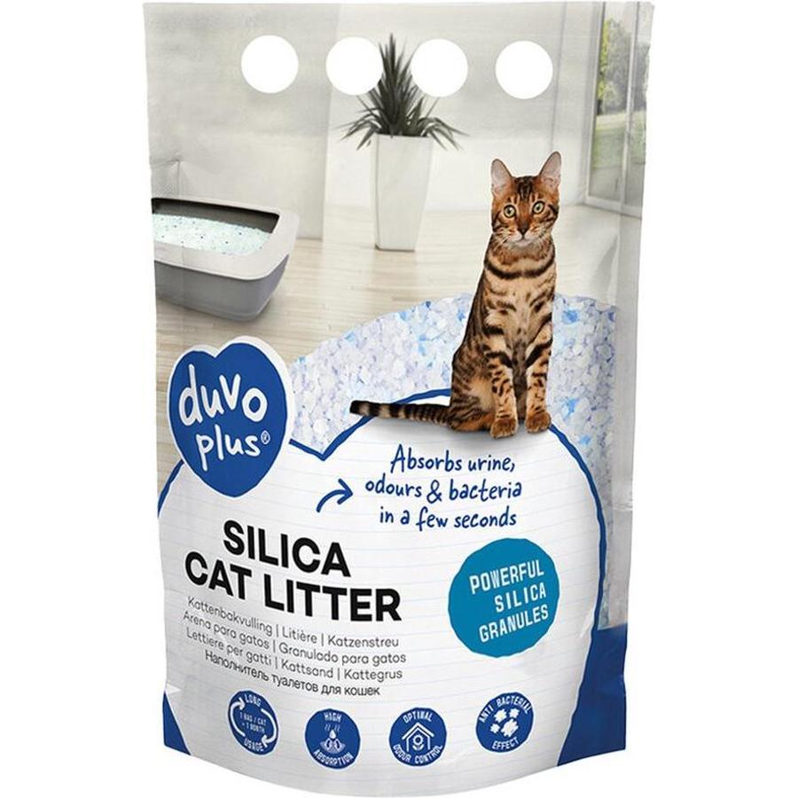 LAROY Premium Silica Fine Litière Agglomérante Blanc 16L