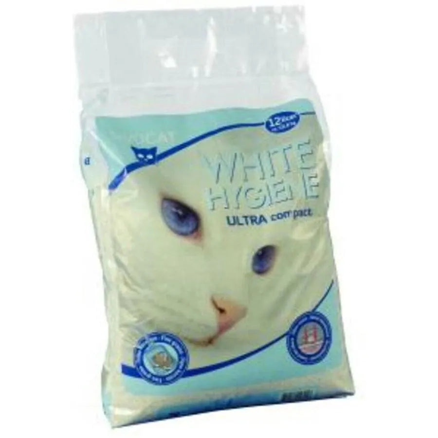 SIVOCAT White Ultra Litière pour Chat Ultra Compacte 12L Argile Naturelle Parfumée Anti-Odeurs