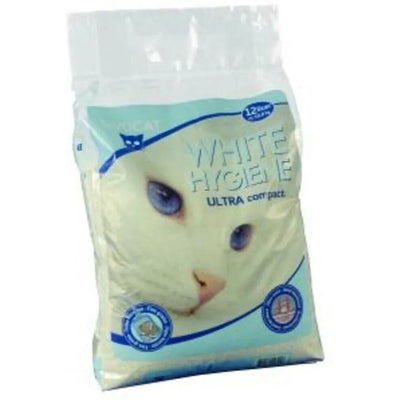 SIVOCAT White Ultra Litière pour Chat Ultra Compacte 12L Argile Naturelle Parfumée Anti-Odeurs