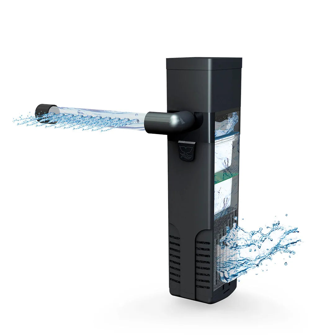 LAROY Filtre Interne avec Éponges pour Aquarium jusqu'à 100L