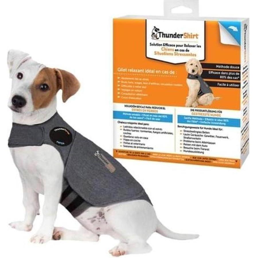 ZOOMALIN Gilet relaxant pour chien Anti-Stress par Pression Douce Gris Toutes Tailles