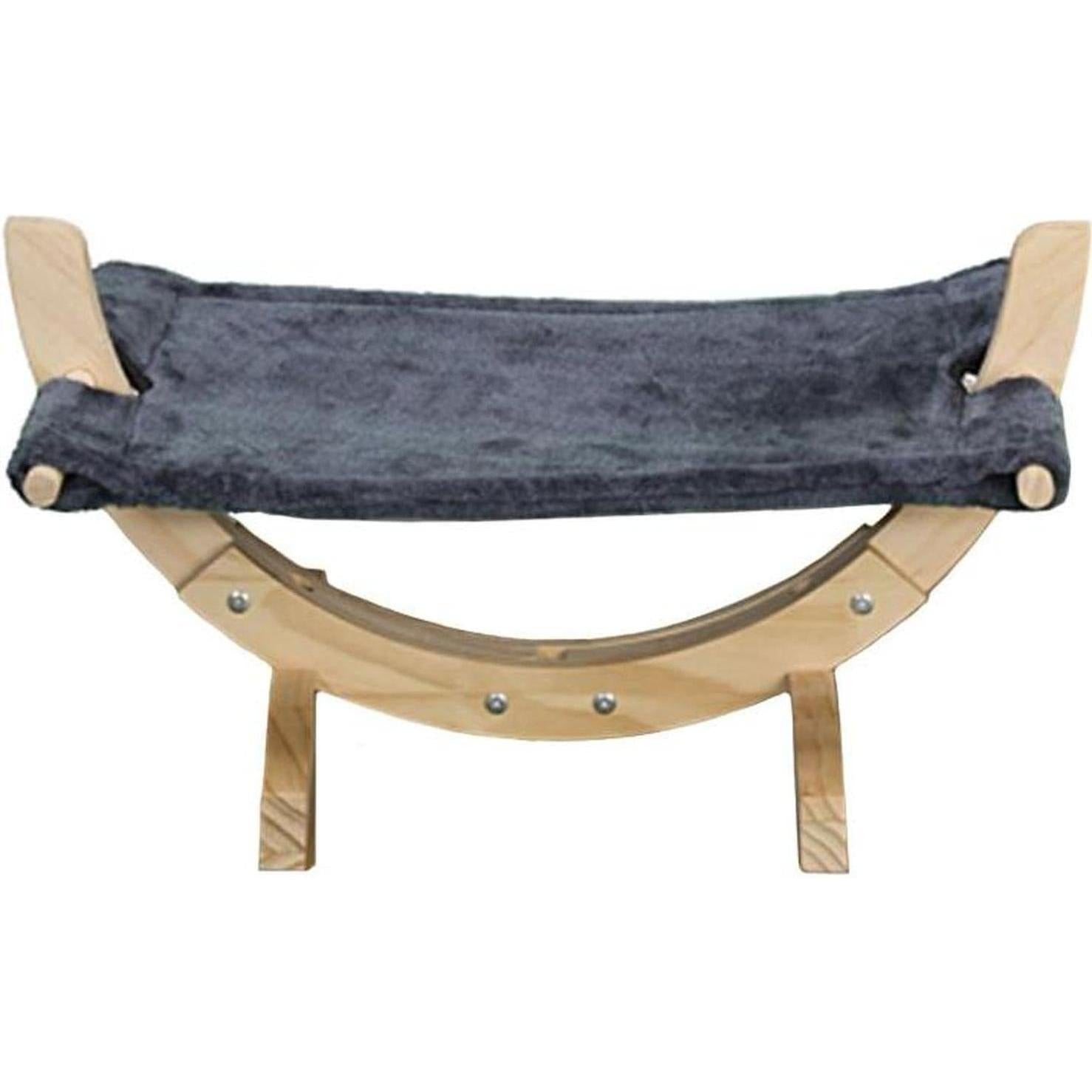 MON AMI LUKI Hamac Bois et Tissus Gris 29x57x31cm